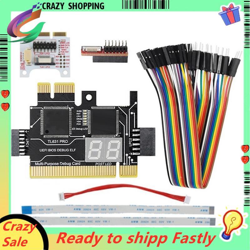 TL631 Pro การ์ดวินิจฉัย + การ์ดขยายการ์ดวินิจฉัย PCI-E เมนบอร์ดมัลติฟังก์ชั่นแล็ปท็อปเครื่องวิเคราะห