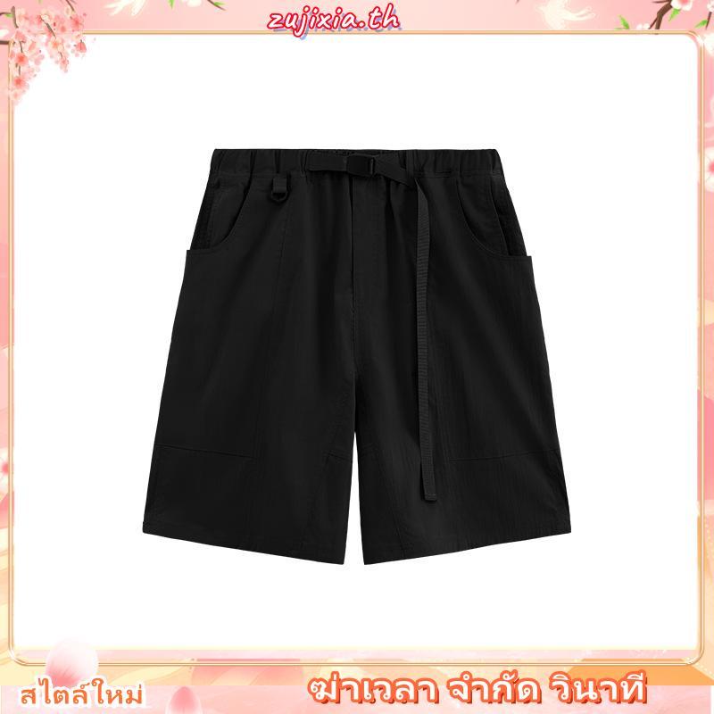 SHWING กางเกงขาสั้น เอวยืด คาร์โก้ พร้อมเข็มขัด ผ้าหนานุ่ม ยับยาก แข็งแรง CARGO Belted Shorts