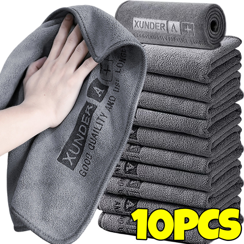3/5/10 ชิ้น High-end Thicken ผ้าขนหนูล้างรถ - Super-Absorption Microfiber Auto Body Cleaning Cloth - ผ้าแห้งรถยนต์