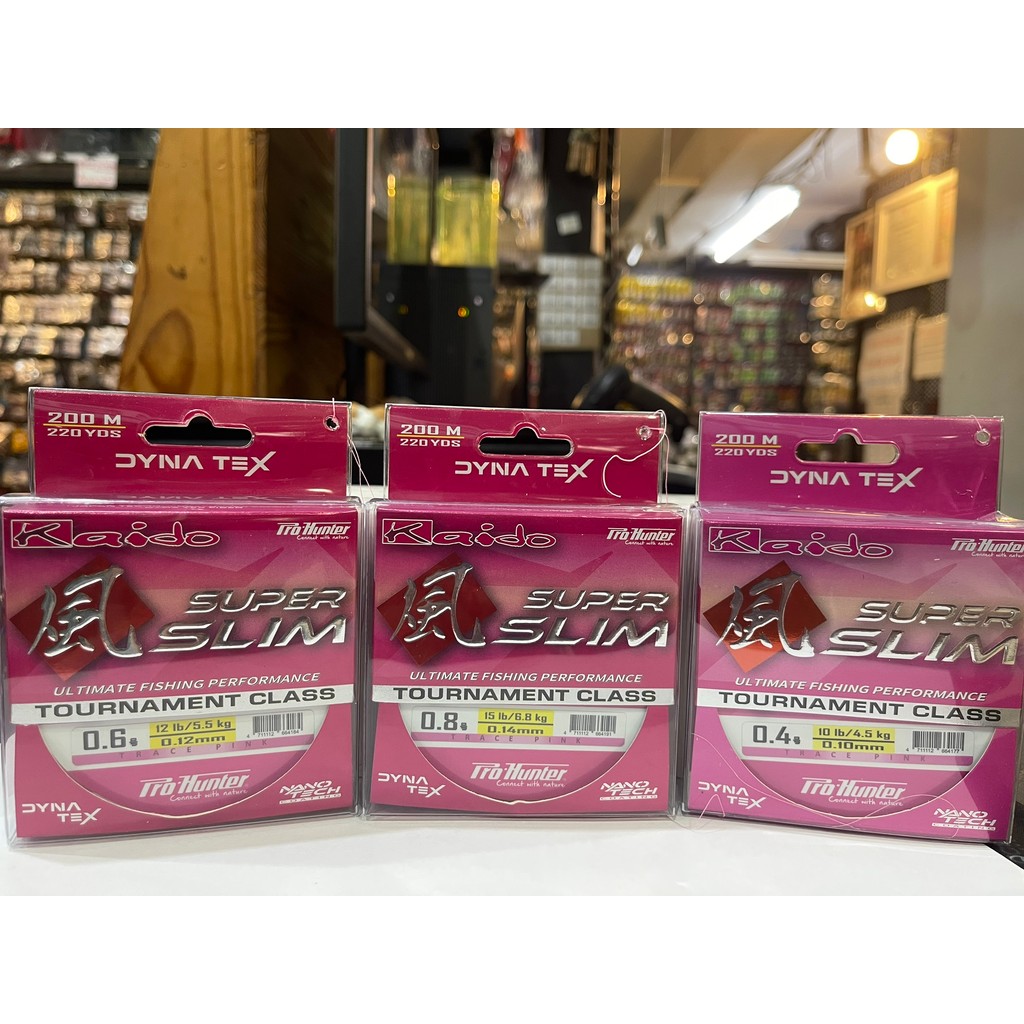 Pro-Hunter Kaido Super Slim PE Pink 200M สายถัก DYNA TEX Fiber