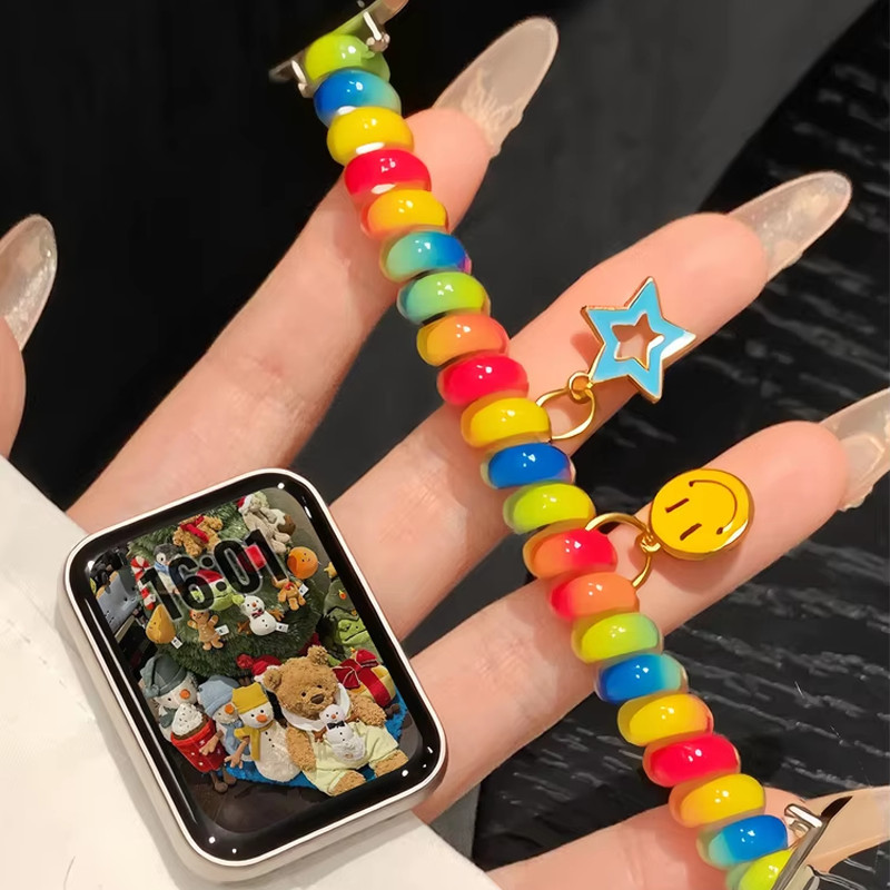 Scrunchie สาย Cute สำหรับ for Smartwatch Redmi Watch 6 5 4 สาย TPU ยืดหยุ่นสำหรับ for Xiaomi Mi Band 9 Pro/8 Pro ราคา ถูกที่สุด ดีลบีเคเค แกลเลอรีภาพที่ 6