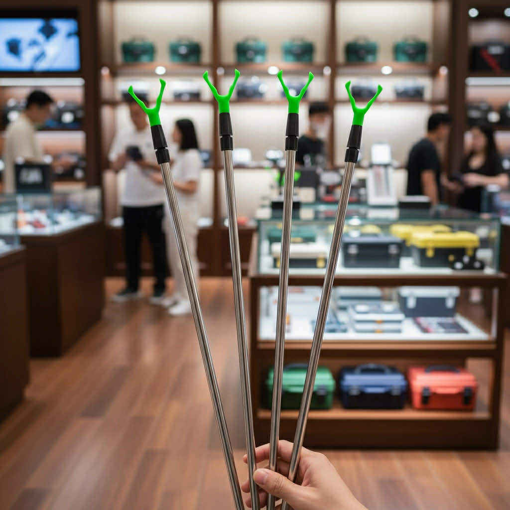 สินค้าขายดี มาใหม่ ขาปักคันเบ็ดสแตนเลสอย่างดี ขนาด 1.5m. ที่วางคันเบ็ด คันตกปลา ขาตั้งคัน