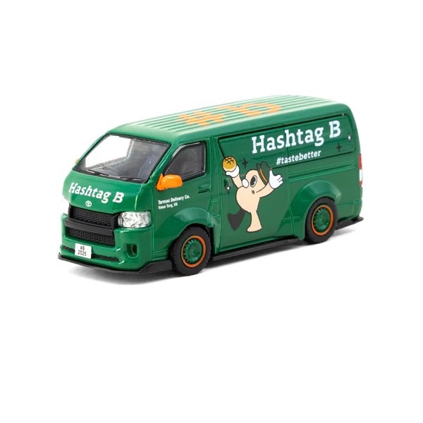 Tarmac Works 1:64 HOBBY64 Toyota Hiace Widebody Delivery Van Hashtag B T64-038-HB