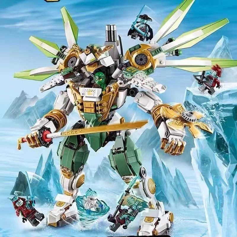 ninjago เลโก้ บล็อกตัวต่อ Ninja Lloyds Titan Mecha Boy ประกอบของเล่นเด็กเหมาะสําหรับ Lego 70676