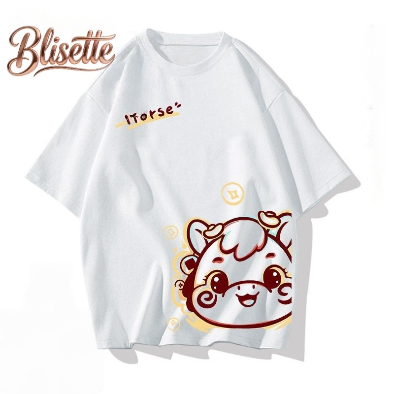 【ส่งจากไทย】เสื้อยืดแขนสั้นคอกลมสำหรับผู้หญิง เทรนด์ปีใหม่ 2569ทรงหลวม แขนสั้นสำหรับฤดูร้อน - รูปที่ 2