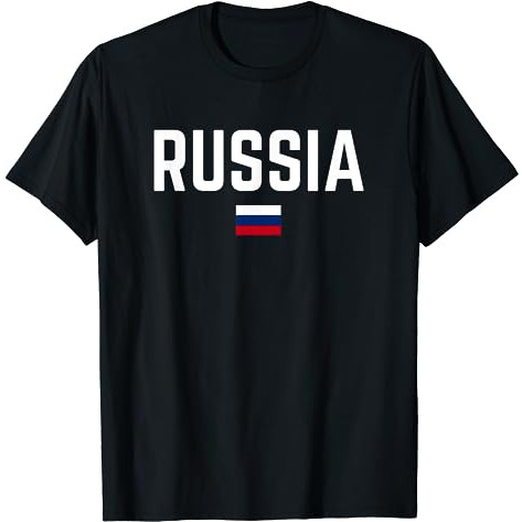 เสื้อยืด RUSSIA Flag 2 Vintage รัสเซียธง RUSSIA
