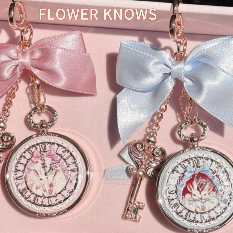 ดอกไม้ KNOWS Lip Balm กระต่าย Garden Series Lip Balm ที่ละเอียดอ่อนจี้พวงกุญแจกระเป๋าแขวนเครื่องประดับ Face