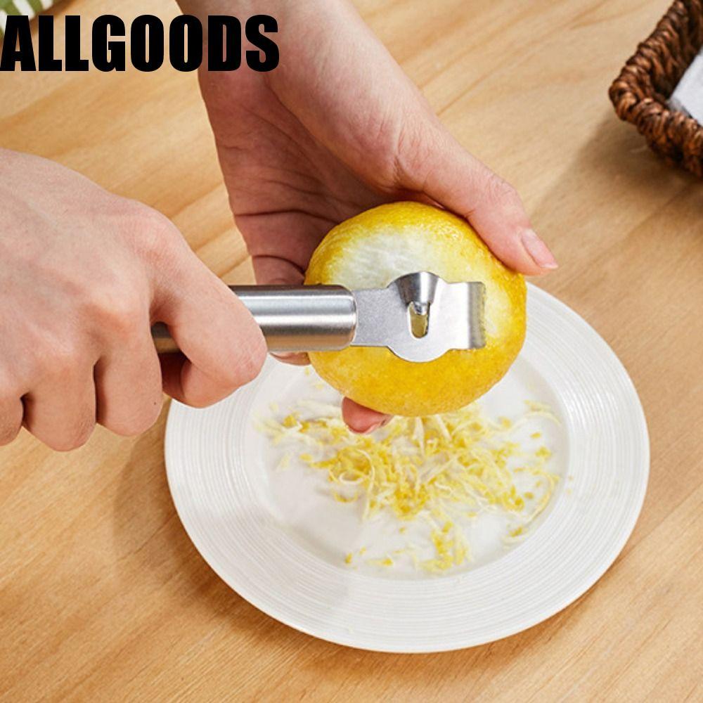 ALLGOODS Lemon Zester, สแตนเลสคู่มือ Citrus ผลไม้ขูด, ครัวเรือนสนิมแขวน Loop ช็อกโกแลต Zester Pomelo