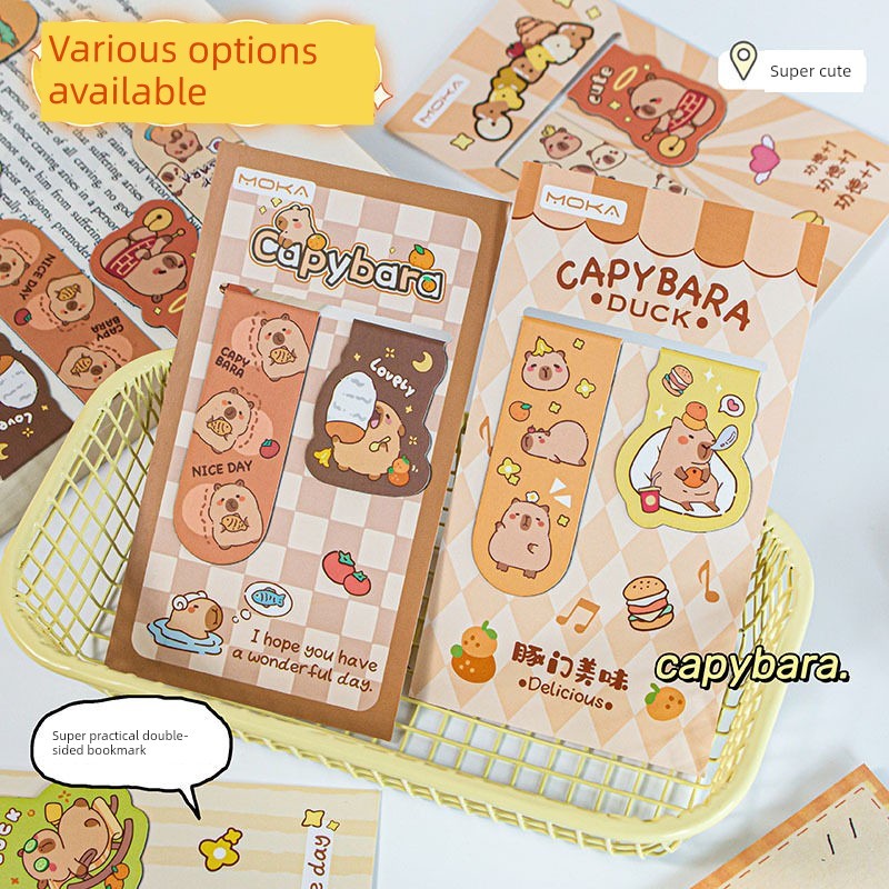 กระดาษโน๊ต postit น่ารัก การอ่านที่สร้างสรรค์มูลค่าสูงโฟลเดอร์หน้าหนังสือที่คั่นหน้าแม่เหล็กน่ารักคั