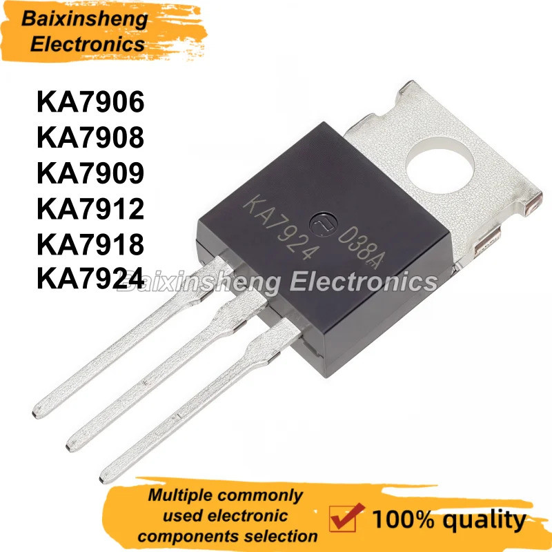 5PCS KA7905 KA7906 KA7908 KA7909 KA7912 KA7915 KA7918 KA7924 TO-220 Field Effect ทรานซิสเตอร์