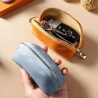 กระเป๋าหนังแท้กระเป๋าเหรียญรูปร่างดวงจันทร์กระเป๋ากุญแจ กระเ…