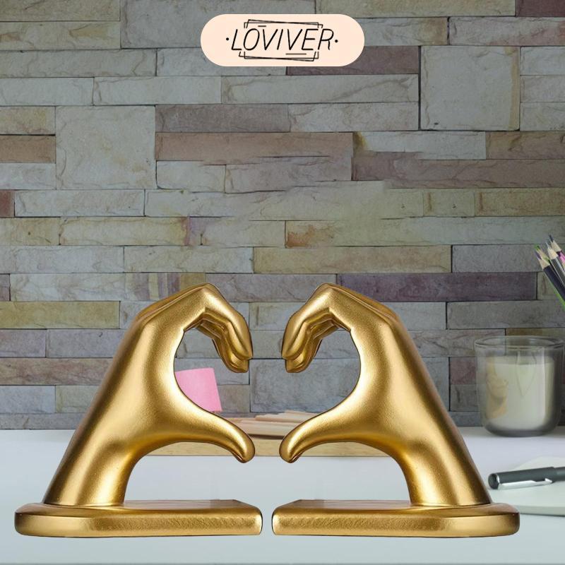 Heart Hands Bookends Craft Book Stand เพื่อถือหนังสือสําหรับชั้นวางตู้โต๊ะ