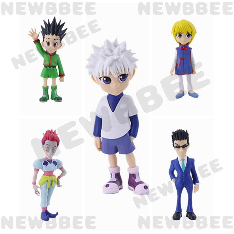 HUNTERHUNTER GON FREEcss KILLUA ZOLDYECK KURAPIKA HISOKA รุ่น Q 5 ชิ้นยืน Pose รูปชุด, อะนิเมะ Chibi