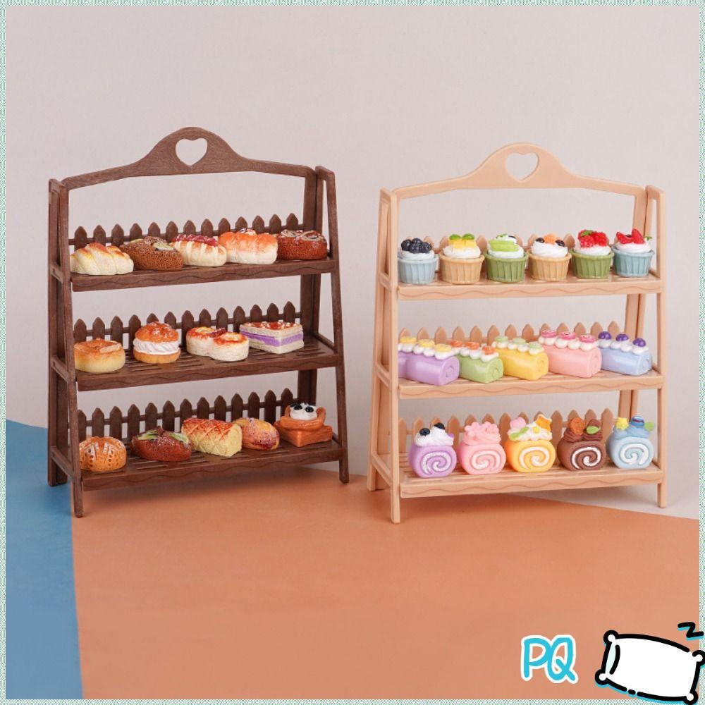 PQ DIY ชั้นวางจิ๋ว, Mini Multistyles 1:12 เฟอร์นิเจอร์บ้านตุ๊กตา, ชั้นเก็บของขาตั้งพลาสติก