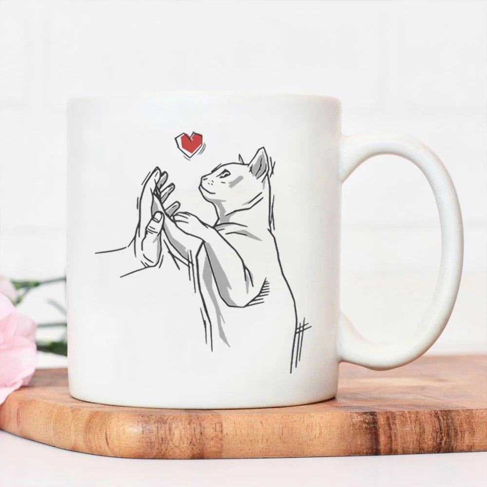 Retro Akita Dad ถ้วยกาแฟสําหรับพิมพ์แฟชั่นแก้วเซรามิคแก้วน้ําผลไม้ใหญ่ Akita Daddy สุนัขเจ้าของของขว