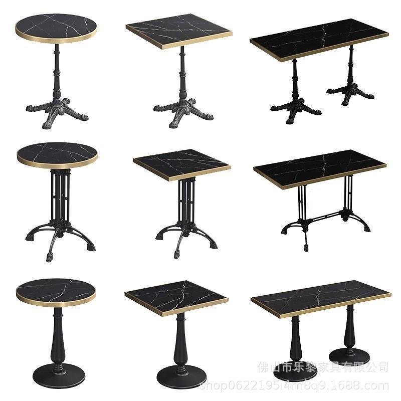 Side Cafe เหล็ก Clad Negotiation สแตนเลสนมชา Shop กลางแจ้ง Rock โต๊ะขนาดเล็กโต๊ะเก้าอี้รอบตารางบอร์ด