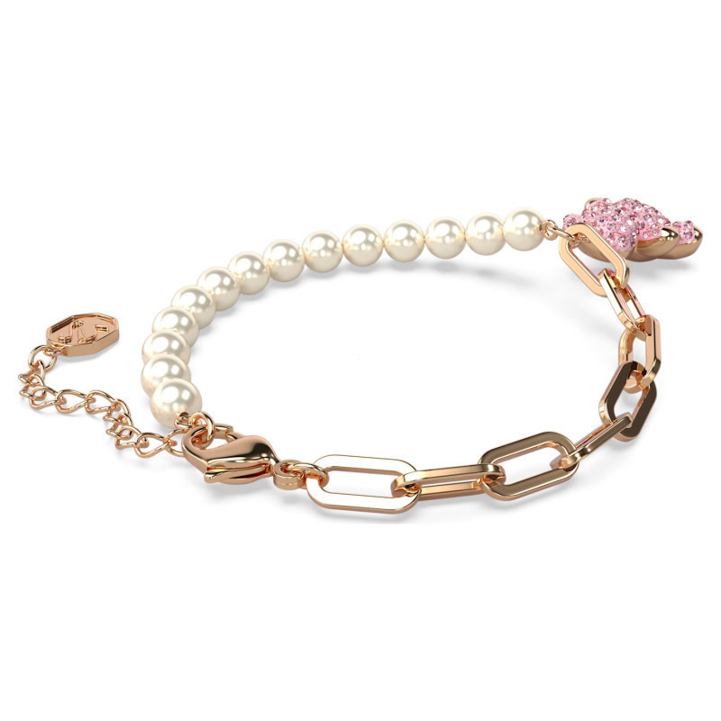 SWAROVSKI สร้อยข้อมือเพื่อผู้หญิง สีชมพูประดับตุ๊กตาหมี และเพชรเงินแท้ ส925 (พร้อมกล่อง) ราคา ถูกที่สุด ดีลบีเคเค แกลเลอรีภาพที่ 5