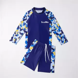 ชุดว่ายน้ำ Rashguard สำหรับเด็กผู้ชายอายุ 3 13 ปี แขนสั้น 1 ชิ้น และแขนยาว 2 ชิ้น แห้งไว