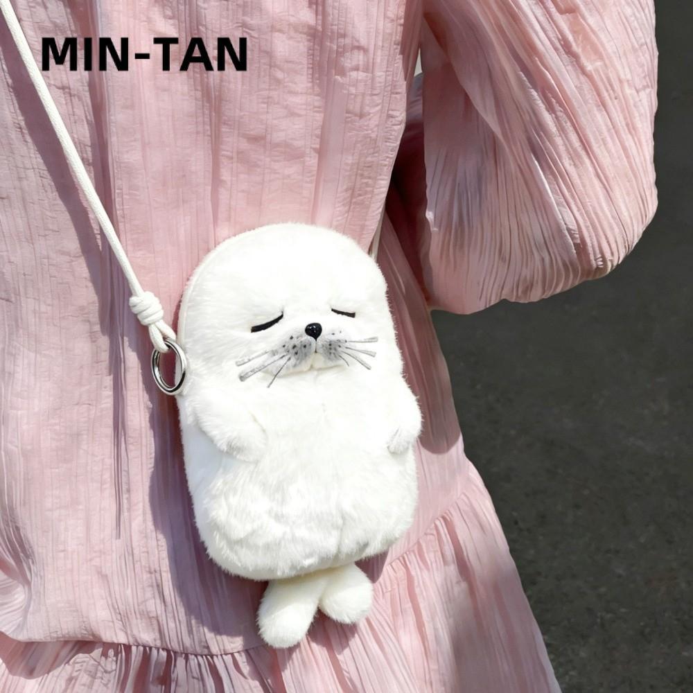 กระเป๋าสะพายซีล MIN-TAN, กระเป๋าถือซีลหนาน่ารัก, กระเป๋าสะพายข้างแบบนุ่มการ์ตูนน้ําหนักเบาสบาย ๆ
