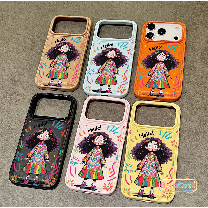 เคสโทรศัพท์ไอโฟน ลายสาวตกใจสุดน่ารัก สไตล์ดูเดิ้ลสนุก for iPhone 17 16 15 14 13 12 11 17ProMax 17Pro 16plus