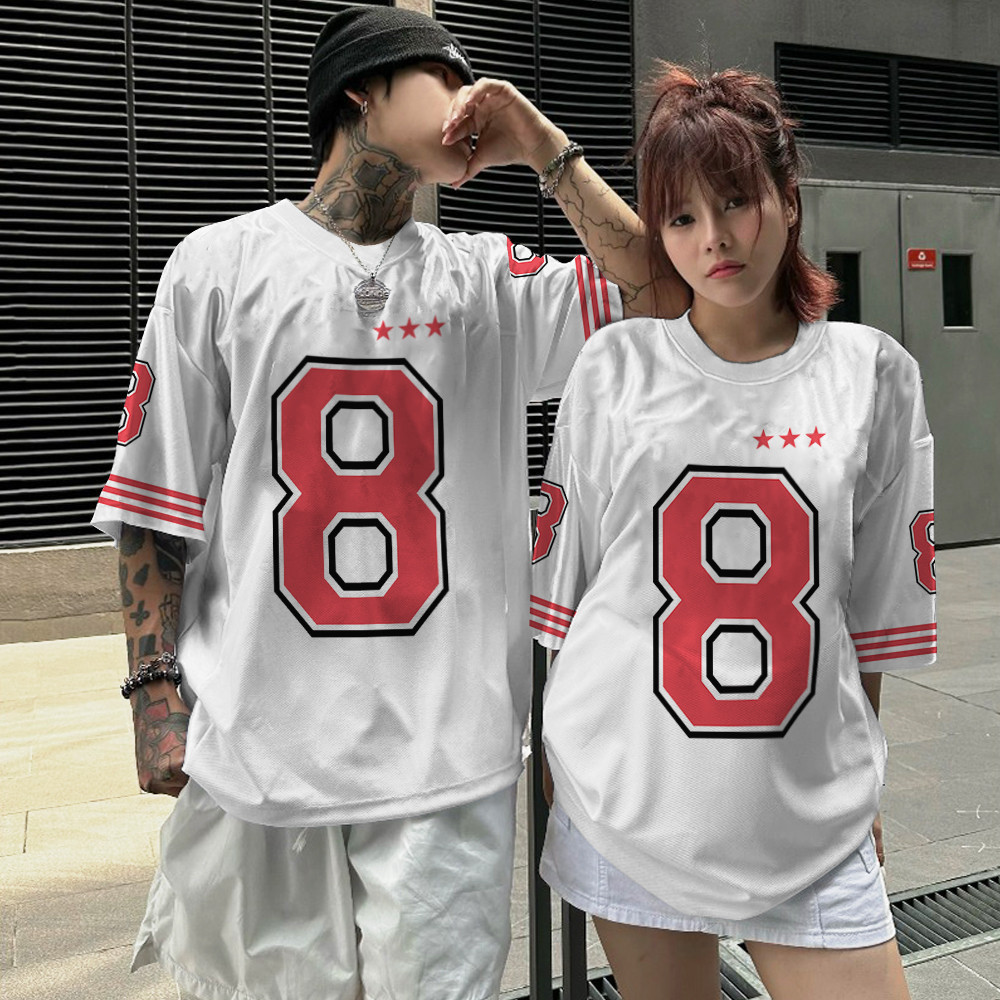 [jersey ที่กําหนดเองชื่อจํานวน]oversized ผู้หญิงสไตล์ Jersey Full Sublimation Jersey แฟชั่นฤดูร้อนคู