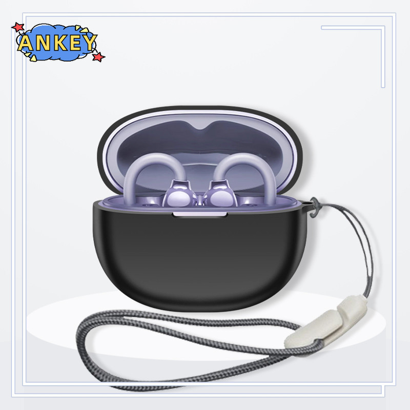 case for 1MORE S20 Silicone Cases With Hook Protective Shockproof Wireless Earphone Cover with Carab