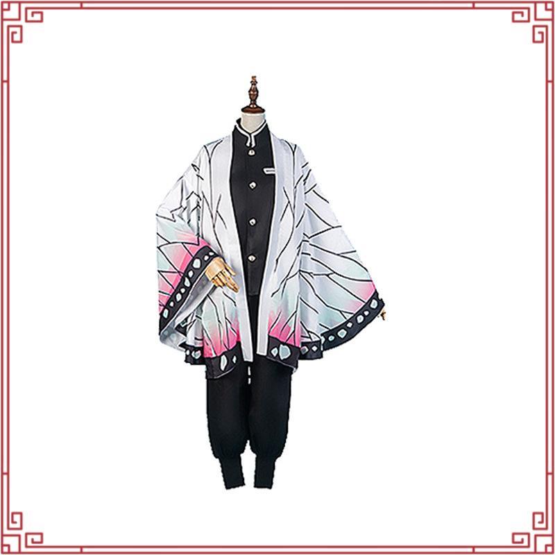 Kochou Shinobu คอสเพลย์ Demon Slayer เครื่องแต่งกายคอสเพลย์ อะนิเมะ Shinobu Haori วิกผม ชุดกิโมโน สํ