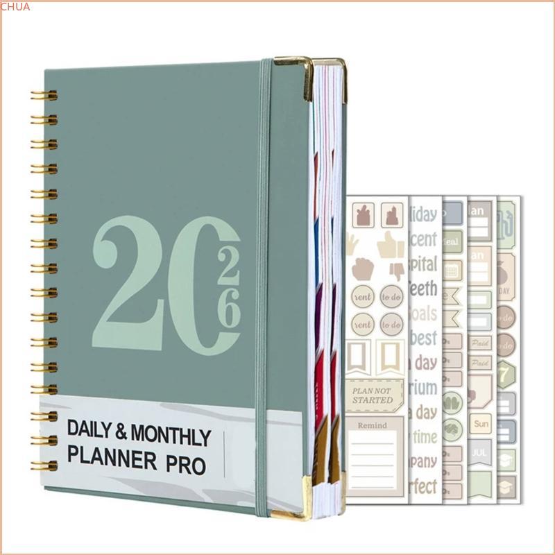 Chua 2026 Schedule Planner Daily Planner Multifunctional Travel Planer Journal