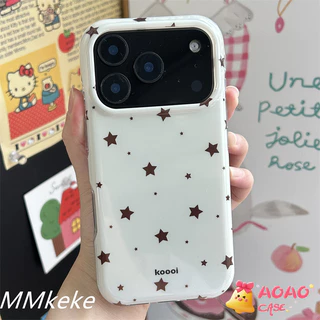 เคสสไตล์เกาหลี ดาวสีน้ำตาล เหมาะสำหรับ OPPOA15 A74 A78 A98 A16 A3s A3pro A1K A76 A3X A7 A60 A38 A9 A58 A16K A57 A52 A17K