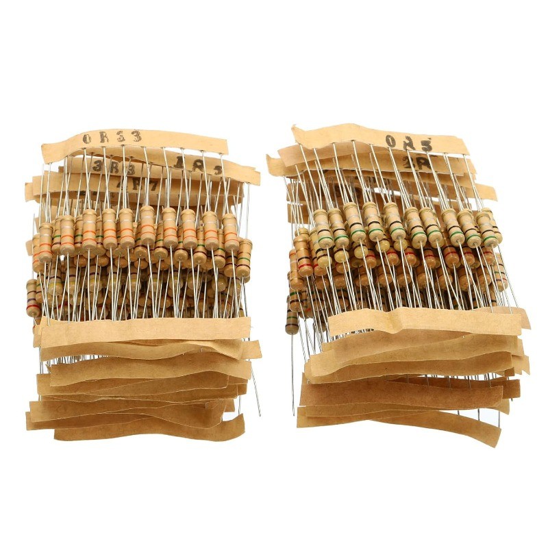 300PCS 1W 0.1-750 Ohm Carbon Film Resistor 30 ค่าตัวต้านทาน Assortment Kit 5% 0.1R-750R Tolerance สํ