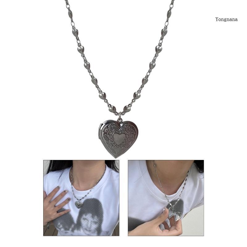 CH* สร้อยคอจี้หัวใจ Harajuku สร้อยคอเกาหลี Sweet Cool Y2k Jewelry 2023