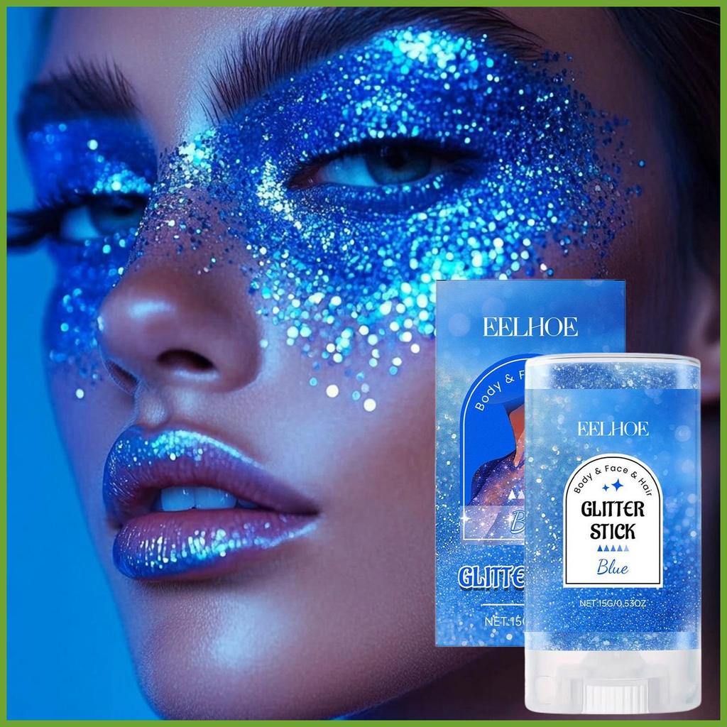 Glitter Stick 15g Sweat-Resistant Party Body Coloring Highlighter Face Glitter Stick สําหรับดวงตาเคร