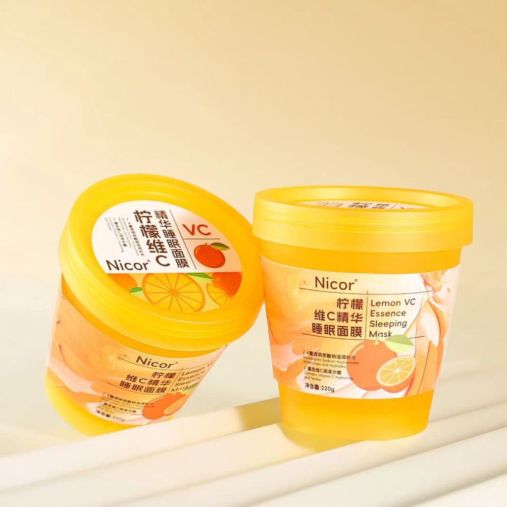 ขายร้อน [ราคาขายส่ง] Nicor Lemon Vitamin C Essence Sleeping Mask 220g สลีปปิ้งมาส์กไร้ล้าง 1108 QEI7