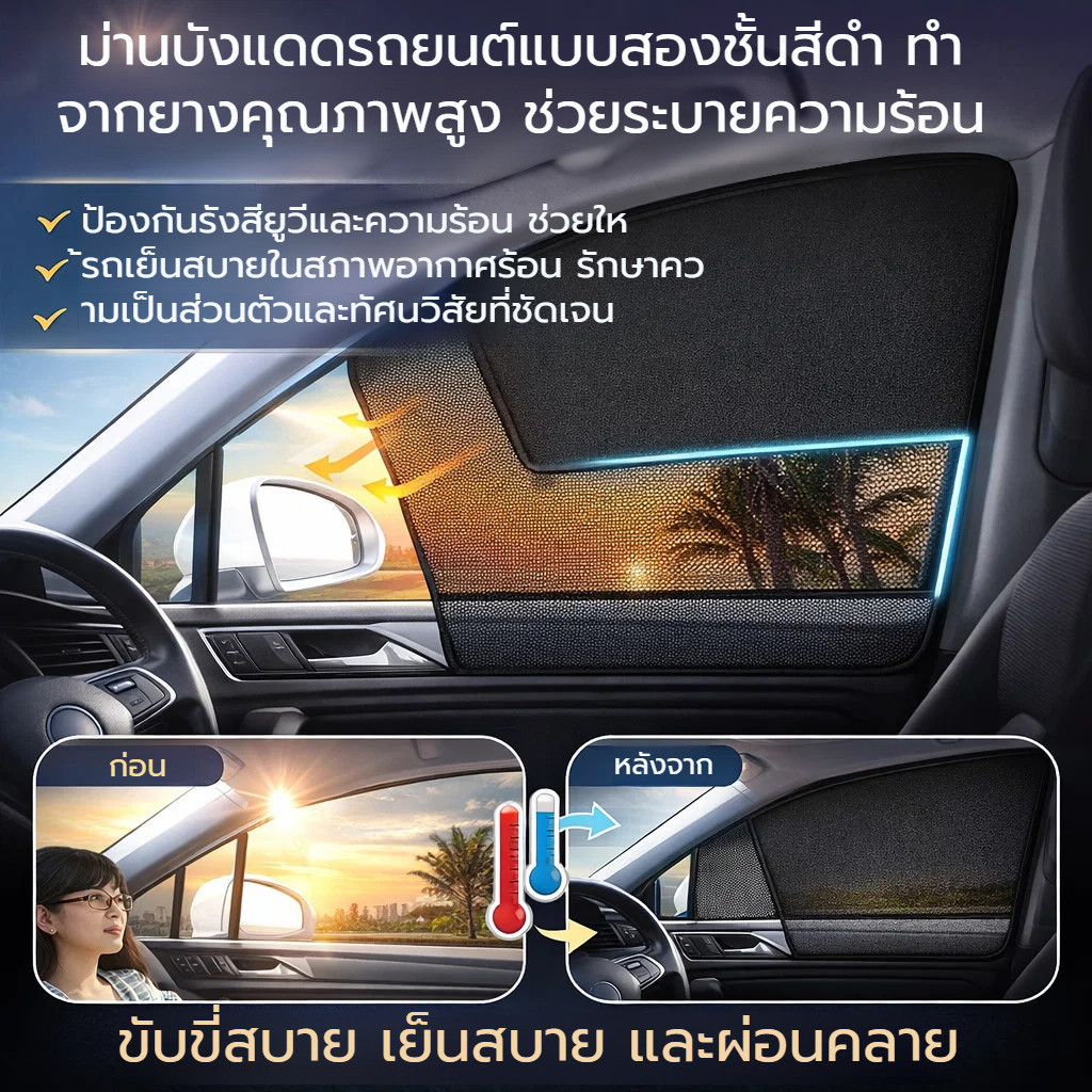 ป้องกันแสงแดดและระบายความร้อน ม่านบังแดด