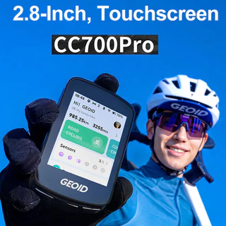 GEOID CC700 Pro จักรยานคอมพิวเตอร์ 2.8 นิ้ว หน้าจอสัมผัส GPS วัดระยะทางและนำทางสำหรับ Strava