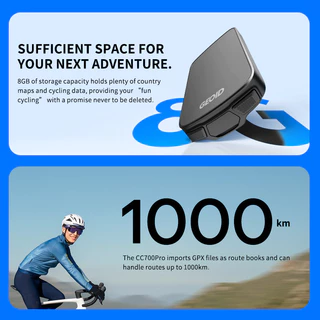 GEOID CC700 Pro จักรยานคอมพิวเตอร์ 2.8 นิ้ว หน้าจอสัมผัส GPS วัดระยะทางและนำทางสำหรับ Strava