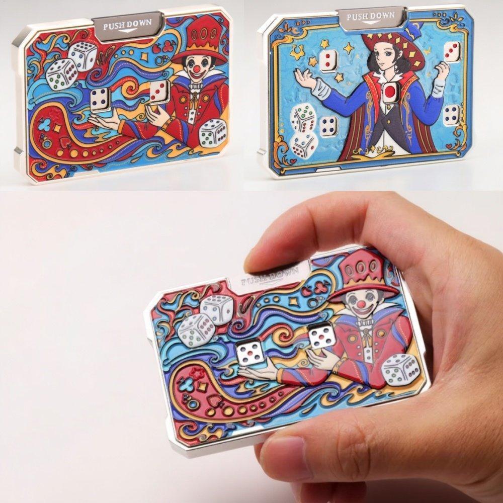 EDC Mechanical Dice Fidget Spinner โลหะลูกเต๋ารูเล็ตกดหมุน Fidget Roller Spinner Spinning Top hjuth