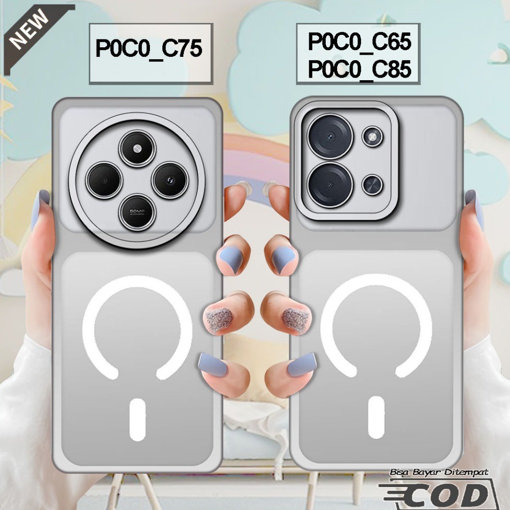 เคส Xiaomi POCO C85 2025 - เคส POCO C75 2024 - POCO C65 2023 _เคสซิลิโคนสีดําใสเย็น