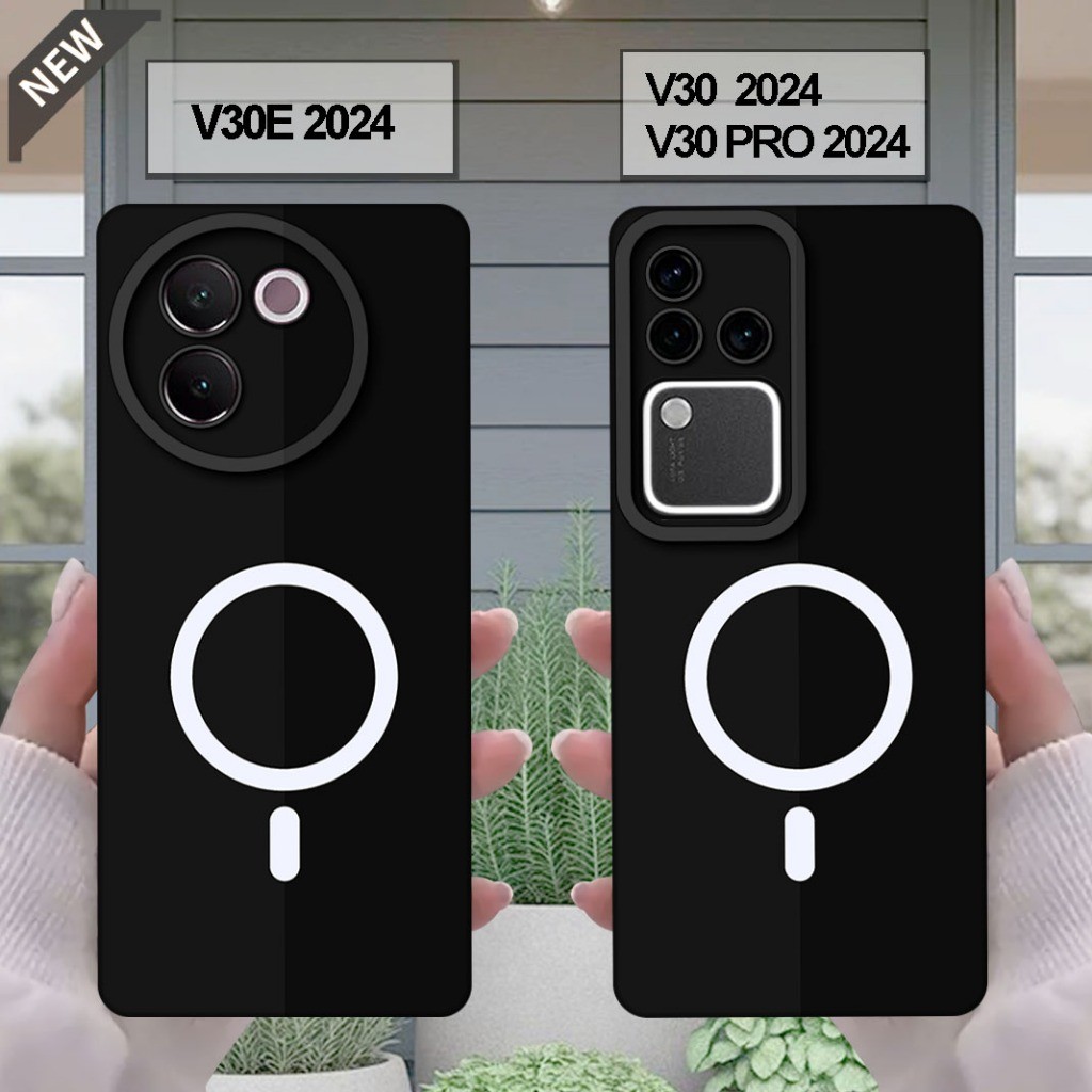 เคส VIVO V30 _เคส VIVO V30E _เคส VIVO V30 PRO _เคสซิลิโคนสีดําหนายืดหยุ่น