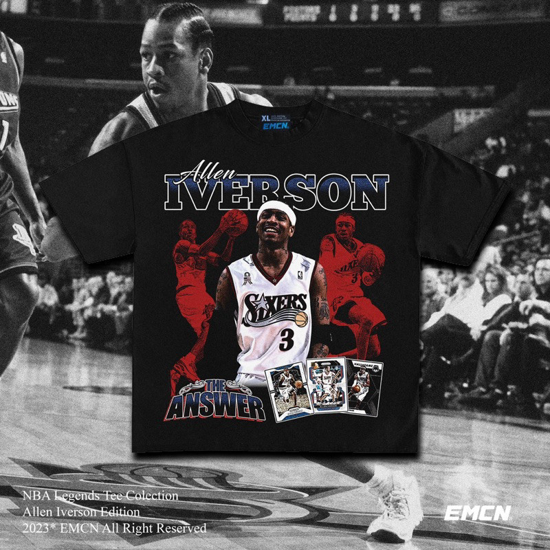 เสื้อยืดโอเวอร์ไซส์ ธีม Allen Iverson Legends