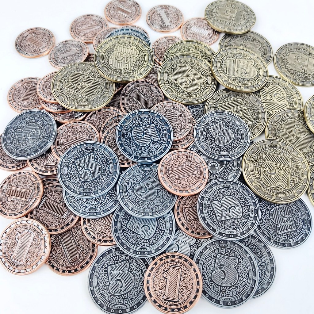 อุปกรณ์เสริมเกมกระดาน BRASS token สังกะสีอัลลอยด์โลหะ token Chip Mark