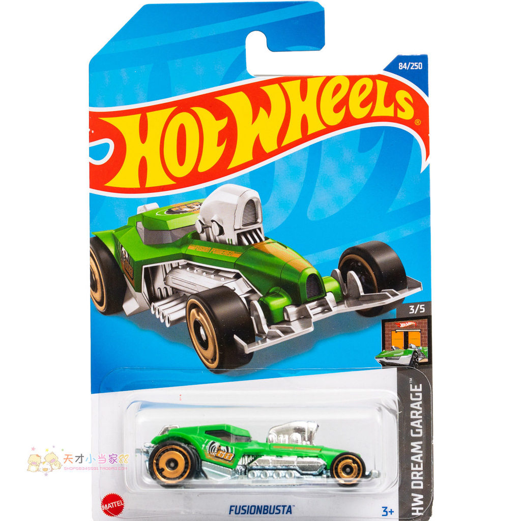 เลขที่. 84 FUSIONBUSTA ล้อร้อนสีเขียว HW DREAM GARAGE Series 22L