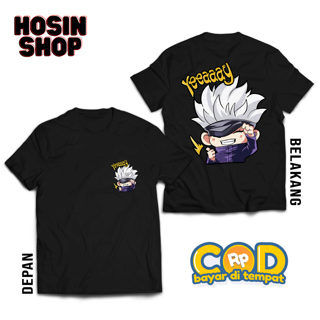 KATUN HosinShop - Mobile Legend Emote T-Shirt - สกรีนลาย Cotton Top - ML Emoji T-Shirt - ML Gojo Sat