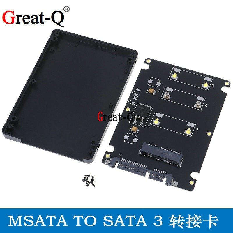 MSATA to SATA Adapter Box mSATA to SATA3 SSD Solid State Drive Adapter Card SATA3.0