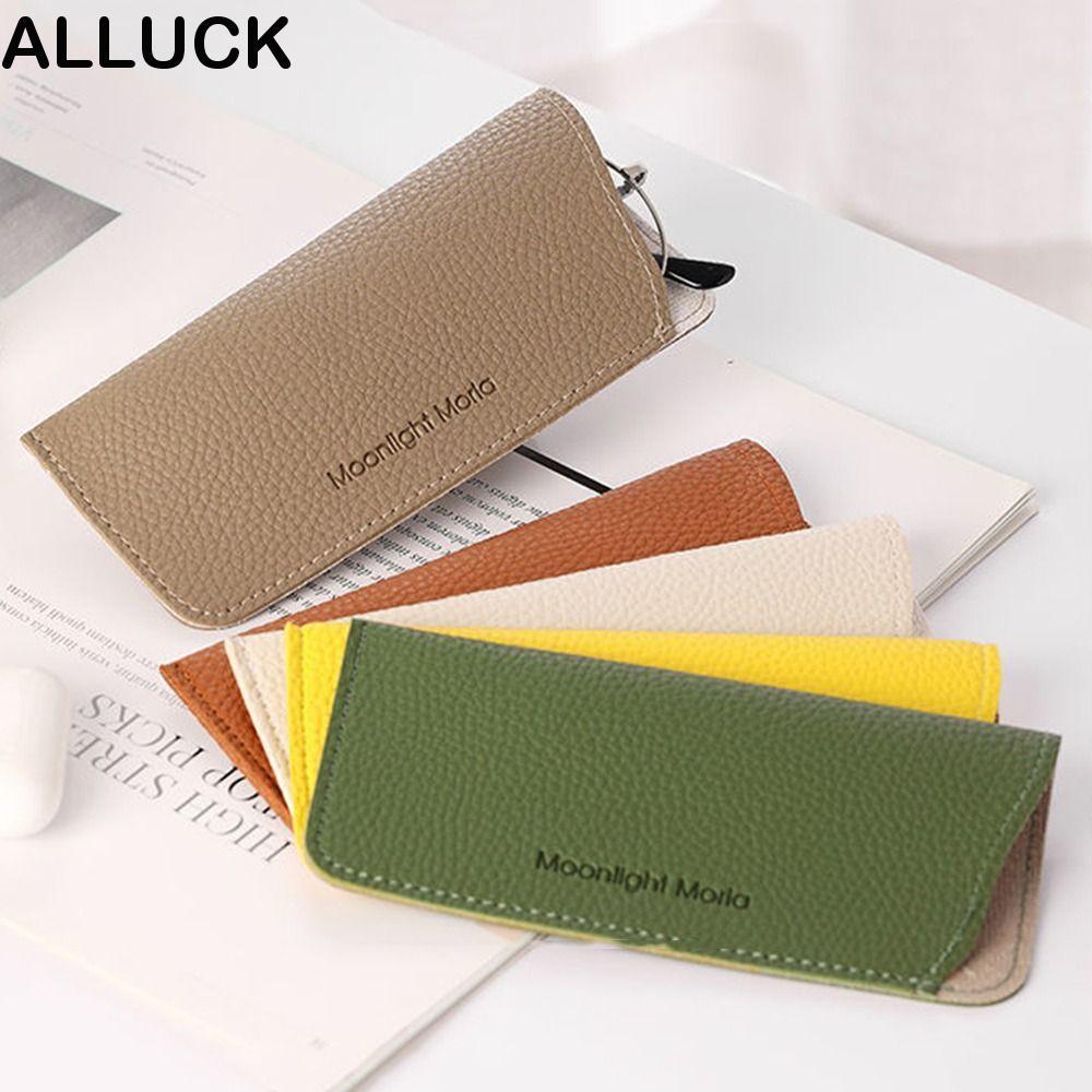 ALLUCK เคสใส่แว่นแฟชั่น  PU หนัง อ่อนนุ่ม กันน้ำ ระดับไฮเอนด์ ทนทาน แบบพกพา สําหรับใส่แว่นตา