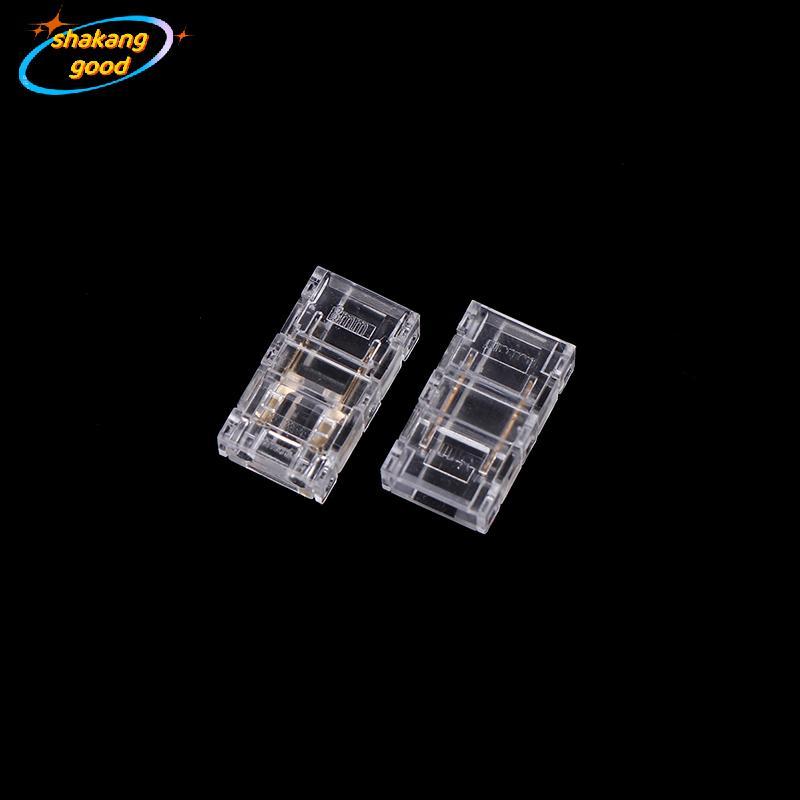 SKTH 10PCS 2pin 8 มม.COB LED Strip To Strip LED Connectors Strip To Wire การเชื่อมต่อ Solderless Ext