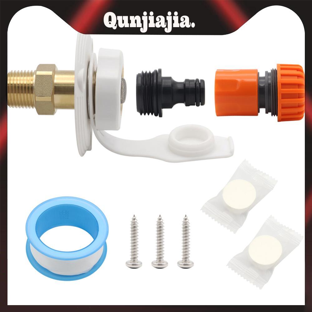 RV Water Inlet 3/4 NH หญิง 1/2 NPT ชาย RV City น้ําเติม RV City Water Inlet สําหรับ RV Camper Traile