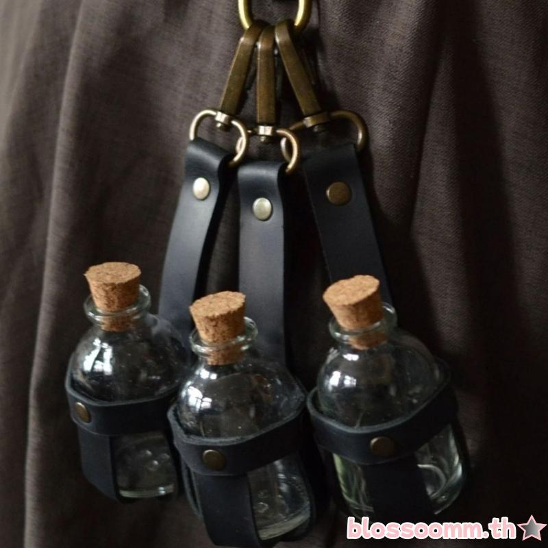 BLOSS Halloween Corked Potion Bottle Wizard Potions ที่วางแก้วพร้อมจุกไม้ก๊อก
