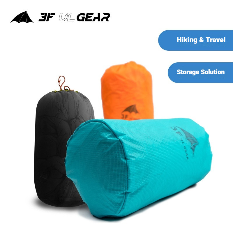 ถุงเก็บของตั้งแคมป์ 3FULgear 210T ไนล่อนกันน้ำ น้ำหนักเบา ปิดปากถุงแบบดึง chord สำหรับปีนเขา BCแคมป์