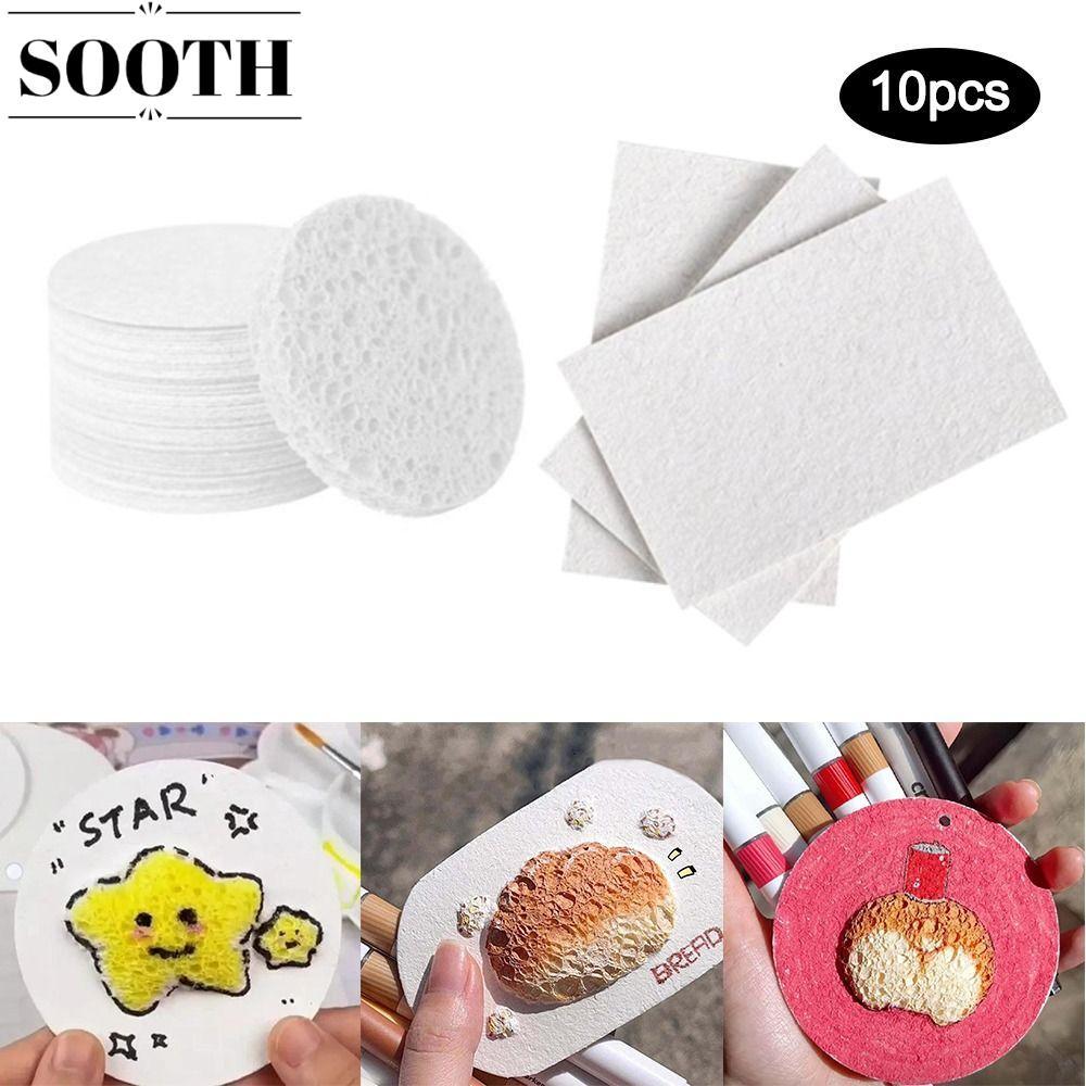 SOOTH 10 ชิ้น Puffy Texture กระดาษ, ของเล่นเพื่อการศึกษาโฟม Texture ภาพวาดกระดาษ, มัลติฟังก์ชั่นหัตถ